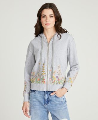 Women's Hallie Floral Fields Printed Zip Sweatshirt