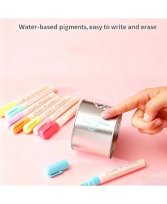0.4" Macaron Liquid Chalk, Erasable Painting Graffiti Highlighter for Blackboard Writing and Painting
