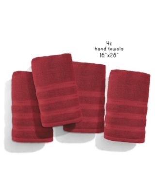 Luxury Soft & Absorbent 100% Ring Spun Cotton Hand Towels for Bathroom, Shower, Spa - 4 Piece Hand Towel Set