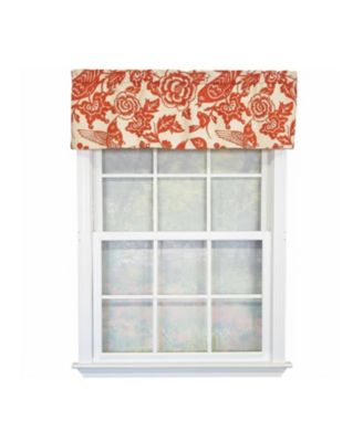 100% Cotton High Quality Love Bird Tailored Window Valance with 1.5" Rod Pocket 50" W X 12" L Orange