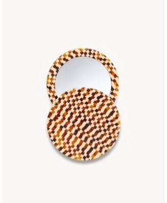 Circle Mirror in Tortoise Checker