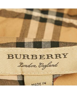 Women's Beige Check Print Cotton Shirt Dress