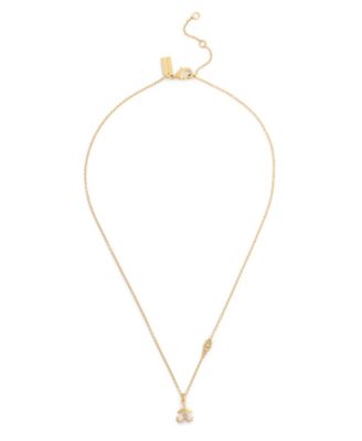 Faux Stone Pav&eacute; Icons Cherry Pendant Necklace