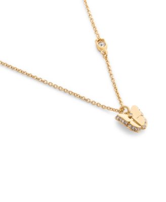 Faux Stone Pav&eacute; Icons Butterfly Pendant Necklace