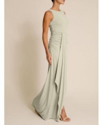 Women's Drape Gathered Sleeveless Stretch Dress