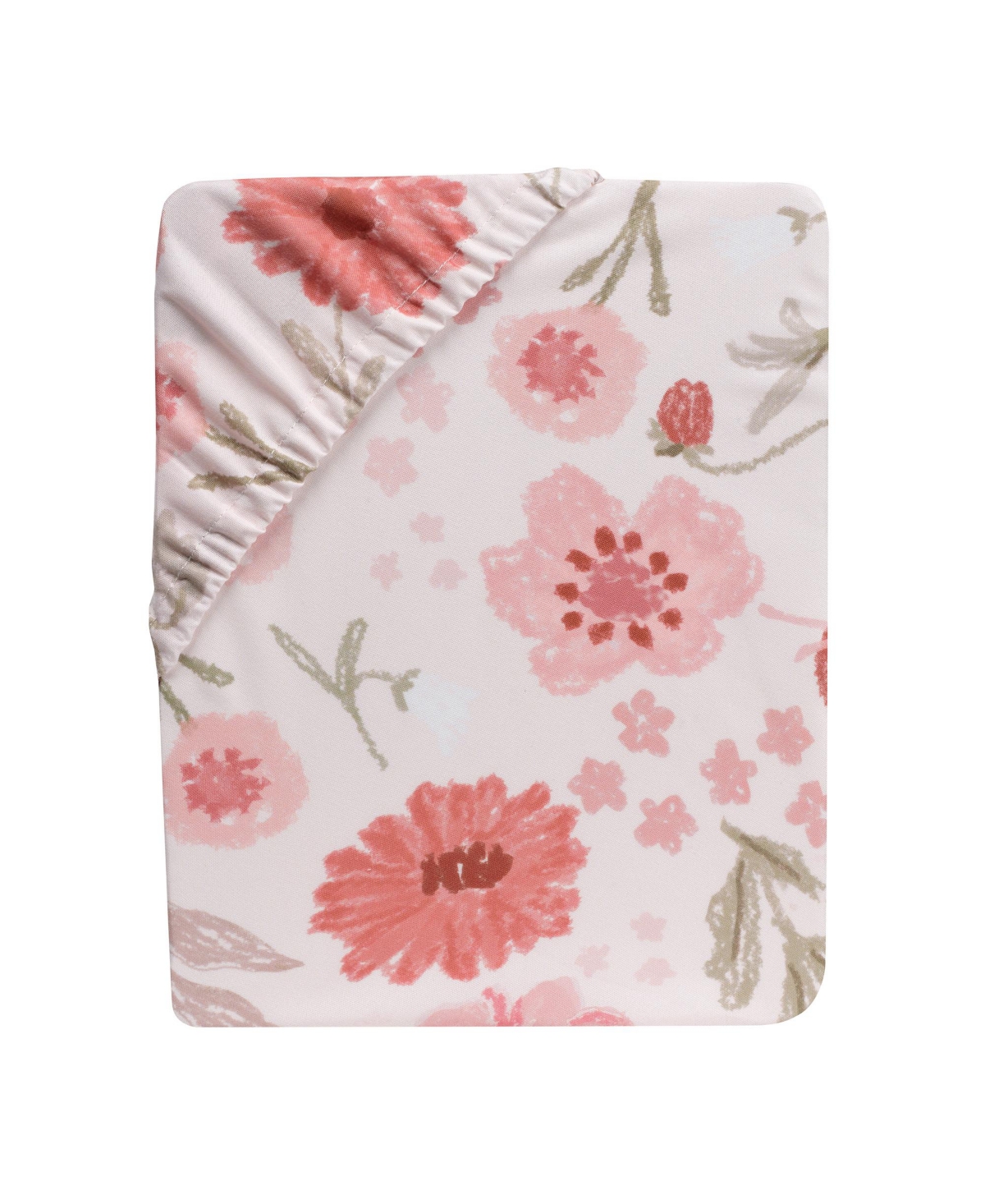 Bedtime Originals Flower Power Floral/Strawberry Baby Fitted Crib/Toddler Sheet