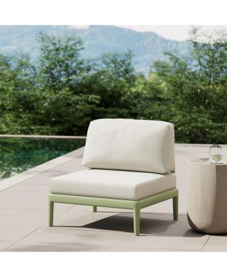 Modern Outdoor Polypropylene Resin Deep Seating Armless Sectional