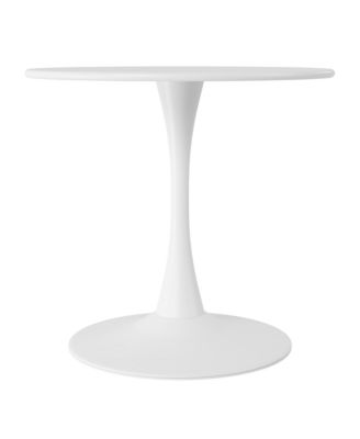 5-Piece Indoor Outdoor Round Metal Patio Dining Table Set With Stackable Patio Dining Side Chairs