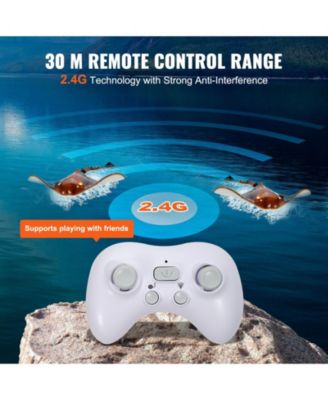 Remote Control Manta Ray Toy, 2.4GHz Realistic Swimming RC Ray with Lights & 2 Batteries