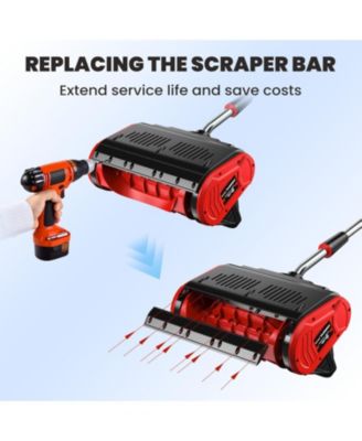 20V Cordless Snow Shovel, 13-Inch Electric Snow Thrower with Adjustable Handle, Two Batteries, Quick Charger and Scraper Bar