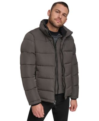 Men's Puffer With Set In Bib Detail, Created for Macy's