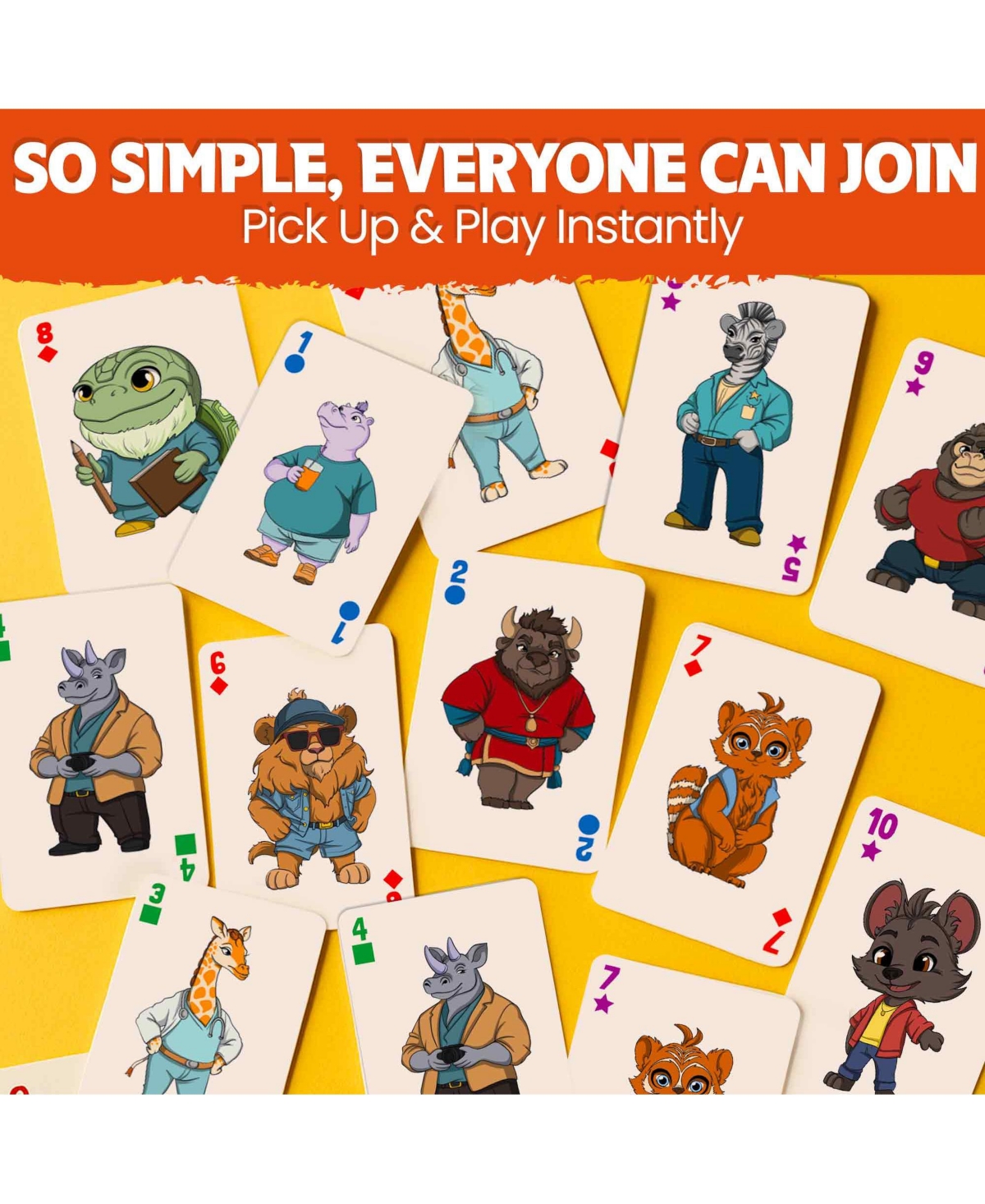 Quokka Crazy 8 Card Games for Kids Fun Family Game with Cute Animals, Playdates, Time