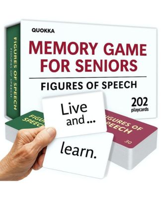 Elderly Memory Games for Seniors – 202 Cards for Alzheimer's or Dementia Activities – Expression Brain Card Games for Seniors with Dementia