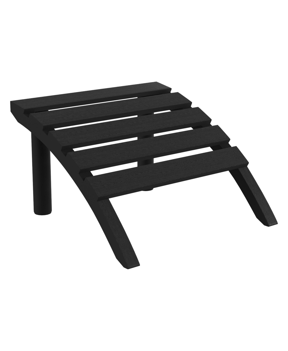 3-Piece Hdpe Outdoor Patio Adirondack Chair with Ottoman and 18" Side Table Set