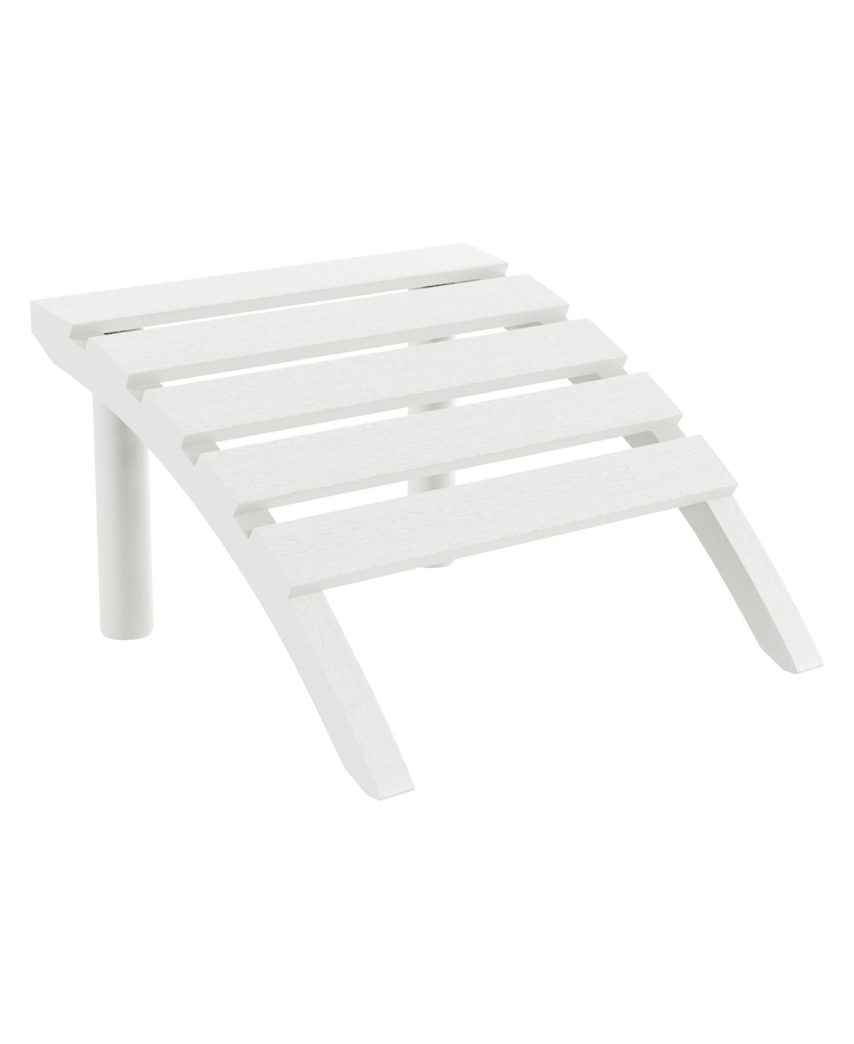 3-Piece Hdpe Outdoor Patio Adirondack Chair with Ottoman and 18" Side Table Set