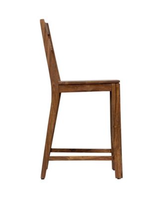 Urban Solid Sheesham Wood 24" Counter Height Dining Chair