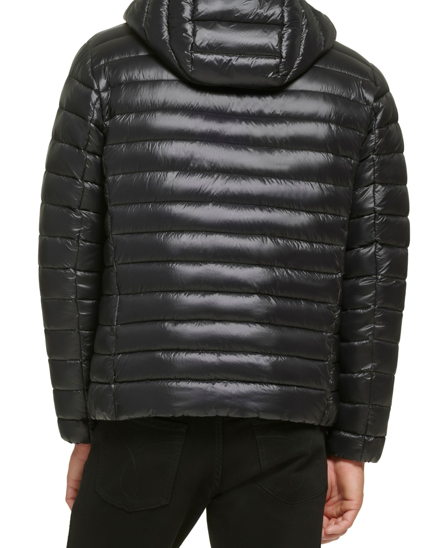 Мужская куртка Calvin Klein Hooded & Quilted Packable, цвет: Чёрный — фото 5