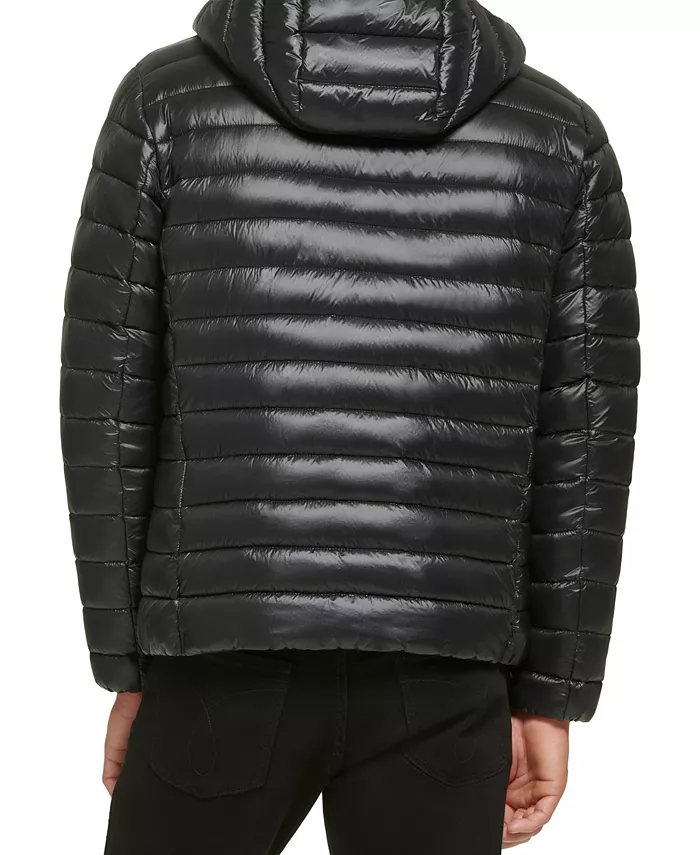 Men's Hooded & Quilted Packable Jacket - thumbnail 10