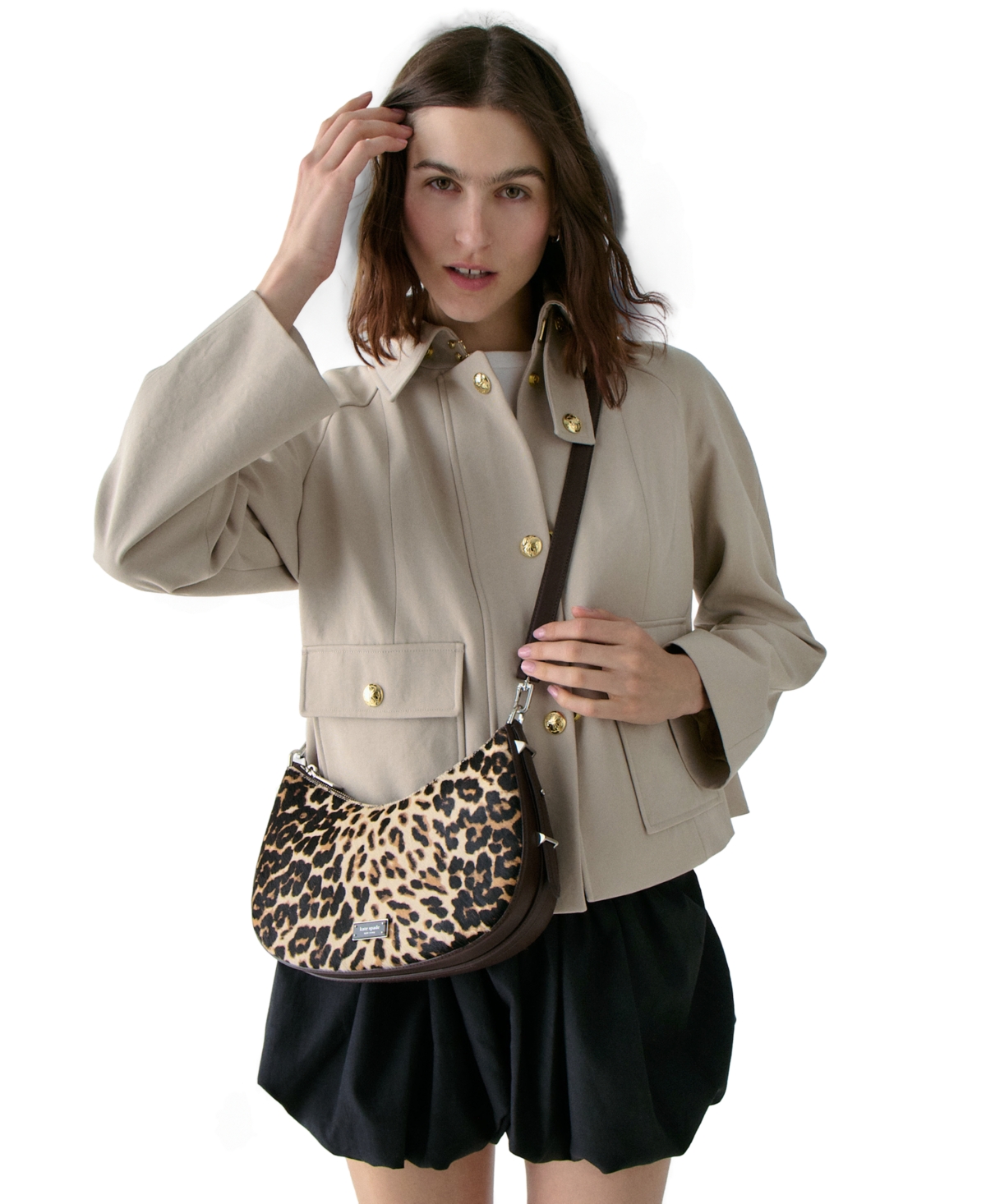 kate spade new york Liv Downtown Leopard Convertible Shoulder Bag