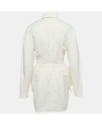 Women's Ivory Crepe Layered Le Coup De Soleil Mini Dress