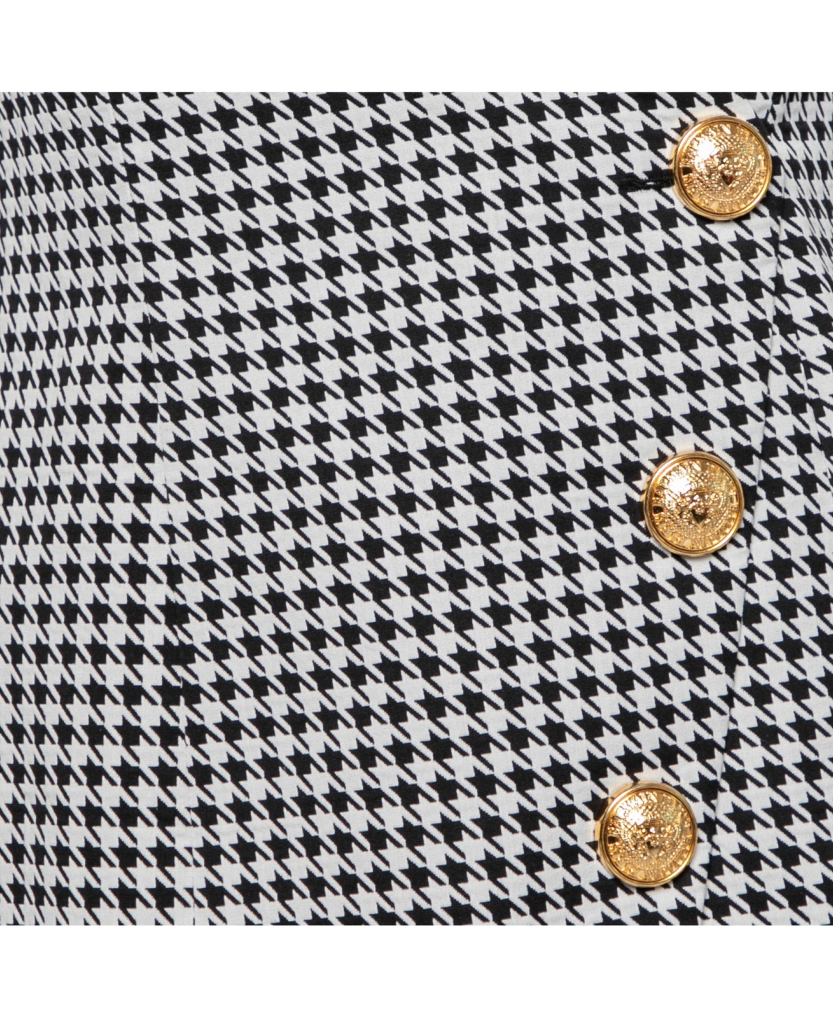 Pre-Owned Balmain Women's Monochrome Houndstooth Jacquard Mini Dress