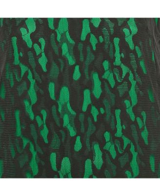 Women's Jeans Black/green Lace Overlay Sleeveless Mini Dress