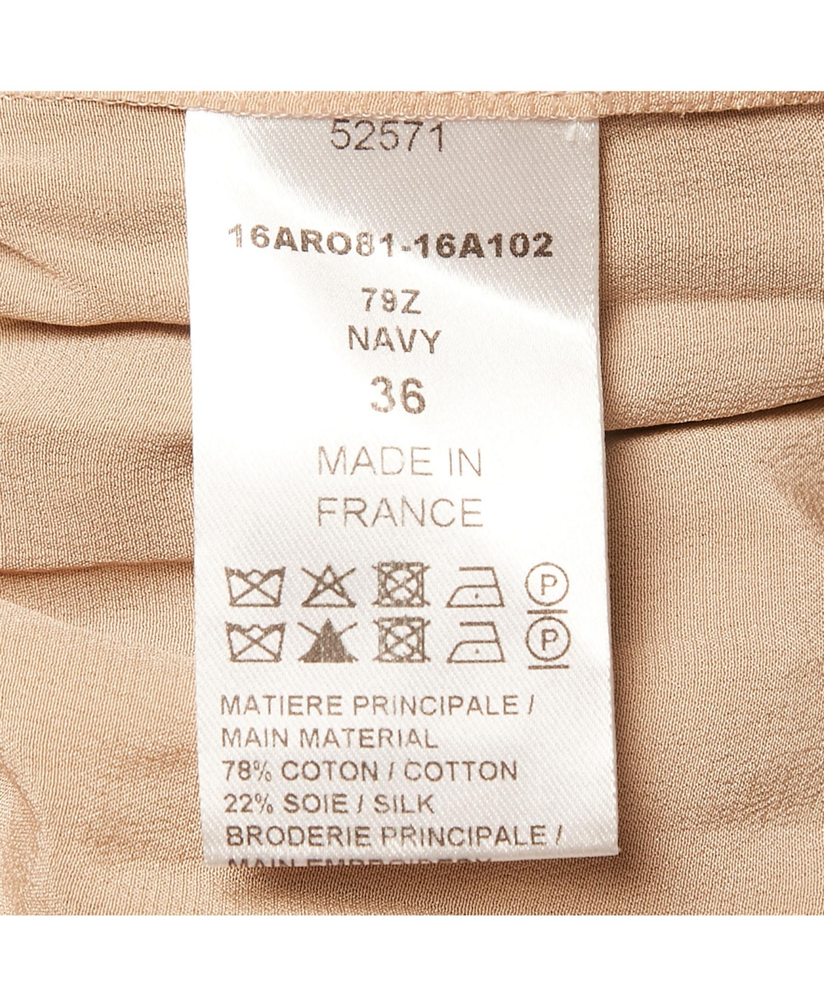 Pre-Owned Chloe Women's Navy Blue Cotton & Silk Mini Dress