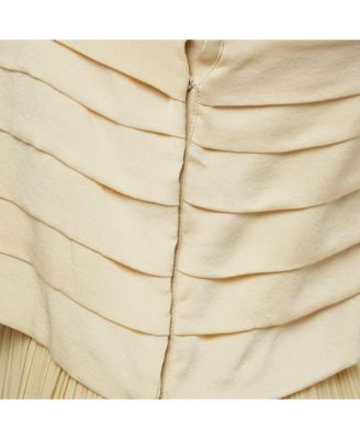 Women's Beige Silk Pleated Maxi Dress