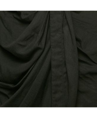 Women's Black Crepe La Robe Bahia Draped Mini Dress