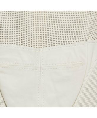 Women's Collection White Leather Sleeveless Mini Dress