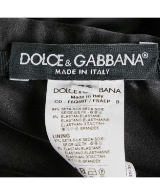 Women's Black Polka Dots Print Silk Strapless Mini Dress