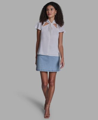 Women's High Neck Short-Sleeve Top