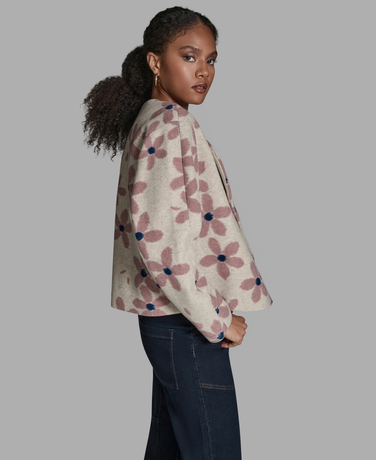 Bcbg Women's Floral Printed Wrap Jacket