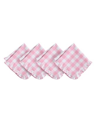 Ruffle Gingham Napkins, Set of 4