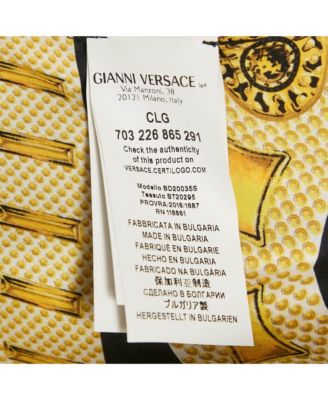 Women's Pre-Owned Versus Versace Black/yellow Baroque Print Satin Silk Shirt