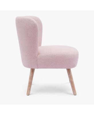 4 Piece  Upholstered Boucle Accent Chair and Ottoman Sets