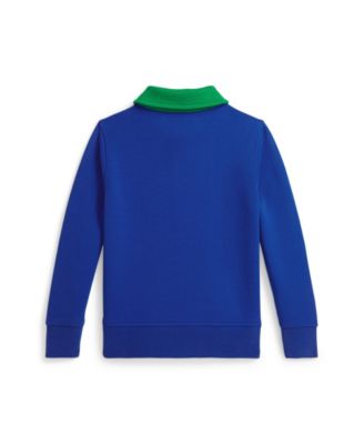 Boys' 2-7 Double-Knit Collared Sweatshirt