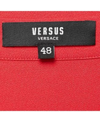 Women's Pre-Owned Versus Versace Red Crepe Button Front Shirt