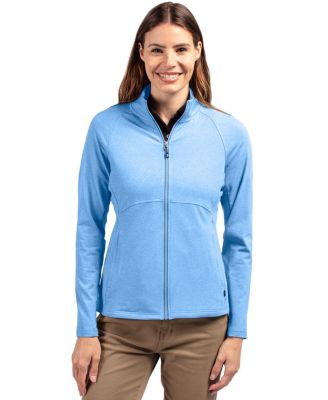 Women's Cutter and Buck Adapt Knit Heather Long Sleeve Full Zip