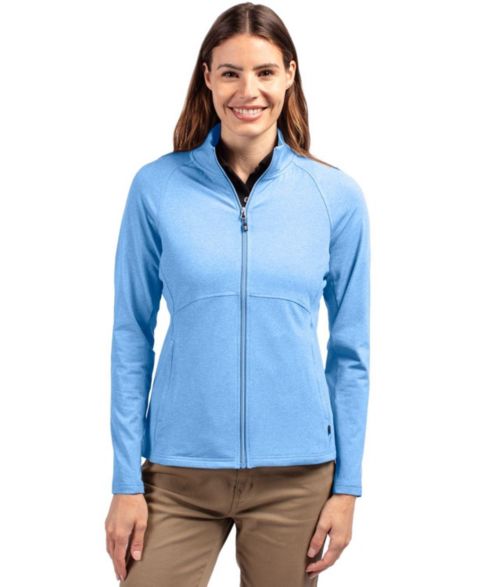 Женские куртки Cutter & Buck Adapt Knit Heather Long Sleeve Full Zip, цвет: Меланжевый