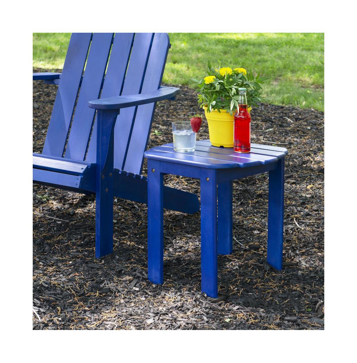 Linon Adirondack End Table Blue