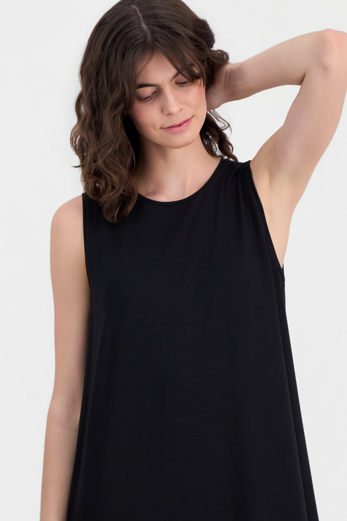 Eileen Fisher Women's Stretch Jersey Knit Round-Neck Dress