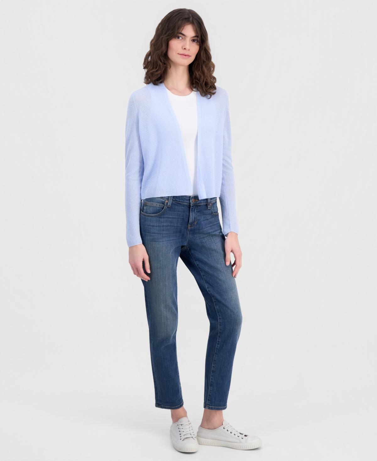 Eileen Fisher Women's Linen Cotton Open-Front Cardigan
