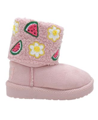 Girls' Toddler 5T-10T Embroidered Winter Boots