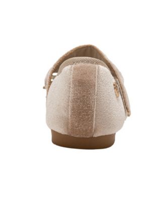 Girls' Toddler 5T-9T Velvet Rhinestone Bow Flats