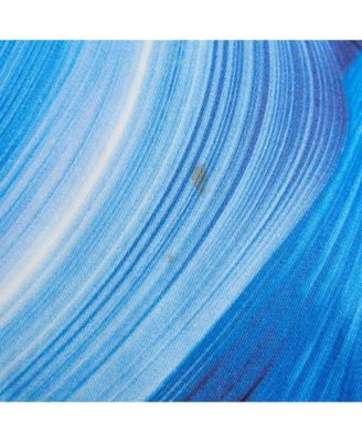 Women's Collection Blue Abstract Print Cotton Sleeveless Short Dress