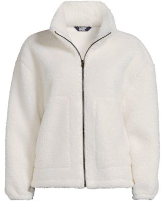 Women's Faux Shearling Zip Front Fleece Jacket