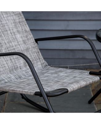 Garden Rocking Chair, Patio Sling Fabric Single Rocker, /