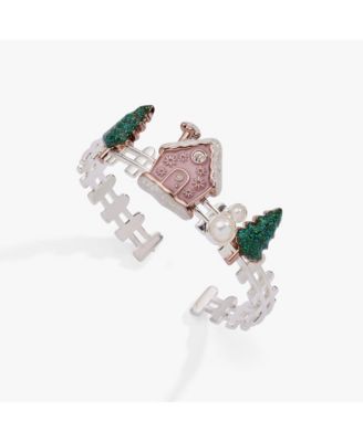 Pink Christmas Gingerbread House Cuff