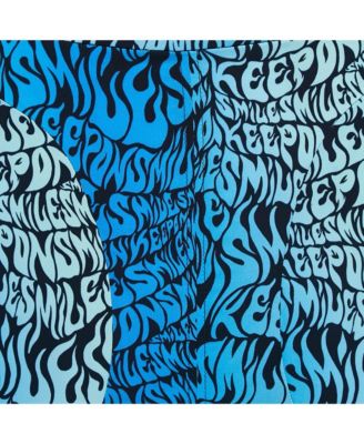 Women's Blue Printed Crepe De Chine Midi Skirt